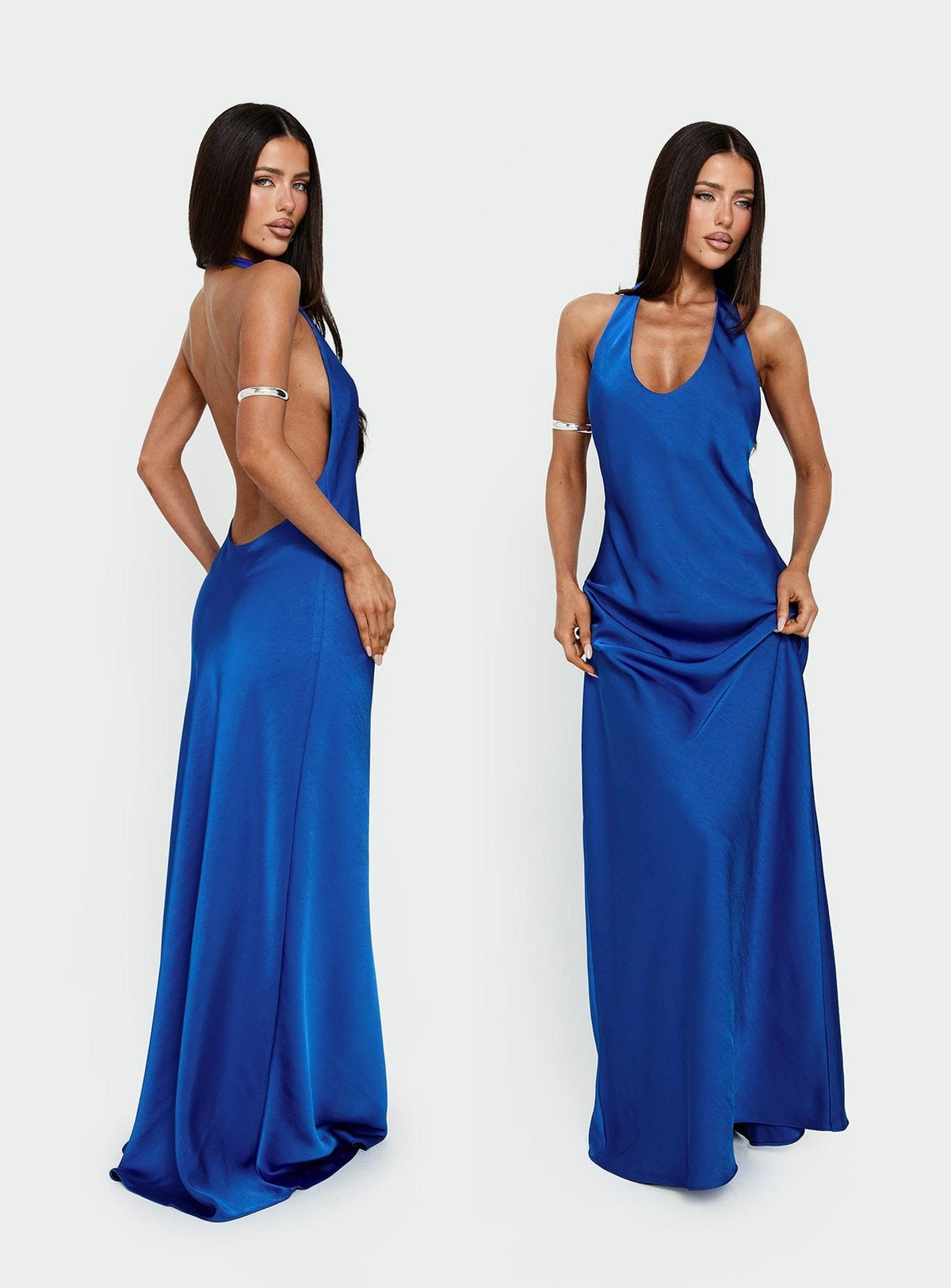 #NOVERA - Vestido Largo Ubrique Azul Halter -