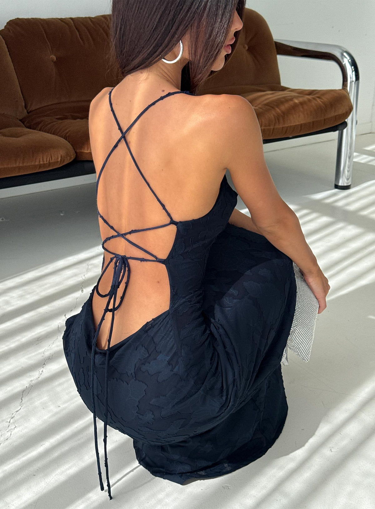 #NOVERA - Vestido Largo Celena Azul Marino -