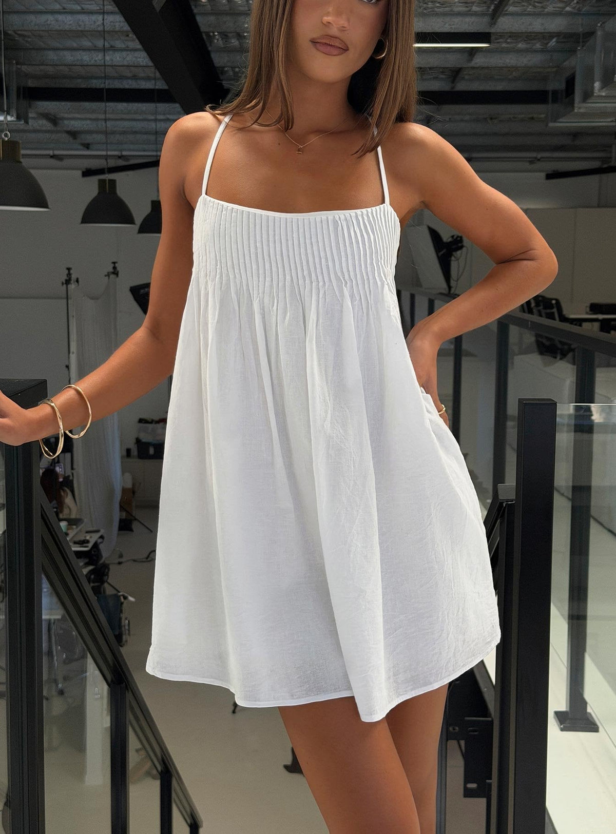 #NOVERA - Vestido Mini Me Blanco Babydoll -