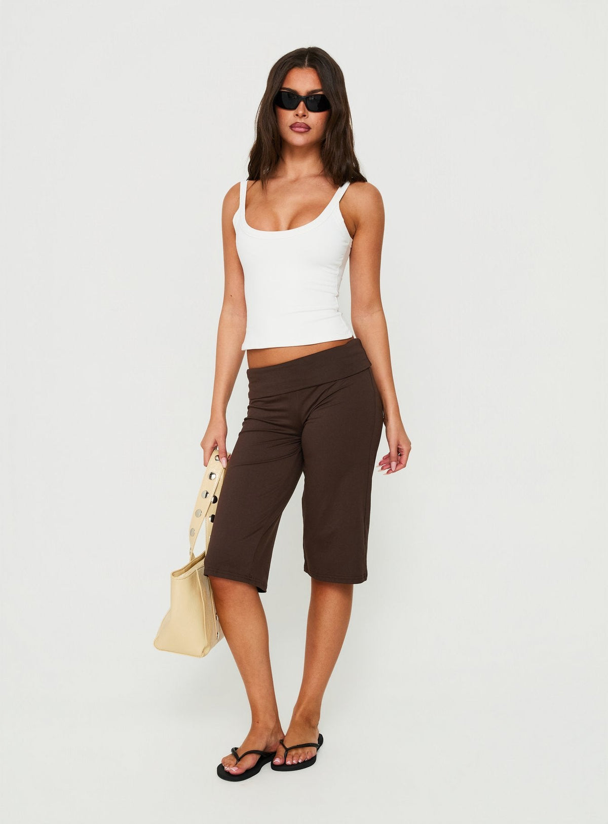 #NOVERA - Pantalón Capri Laroy Chocolate -