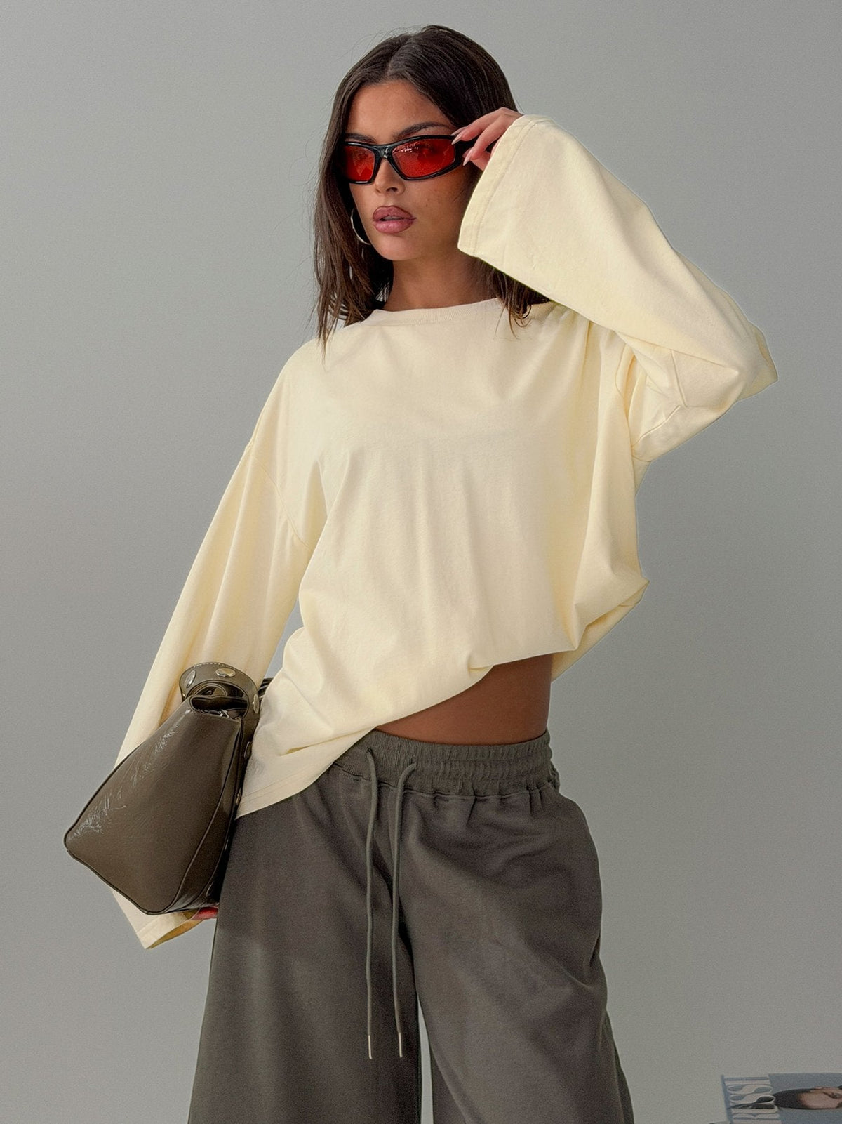 #NOVERA - Top Luna Amarillo Mantequilla Amarillo de Manga Larga -