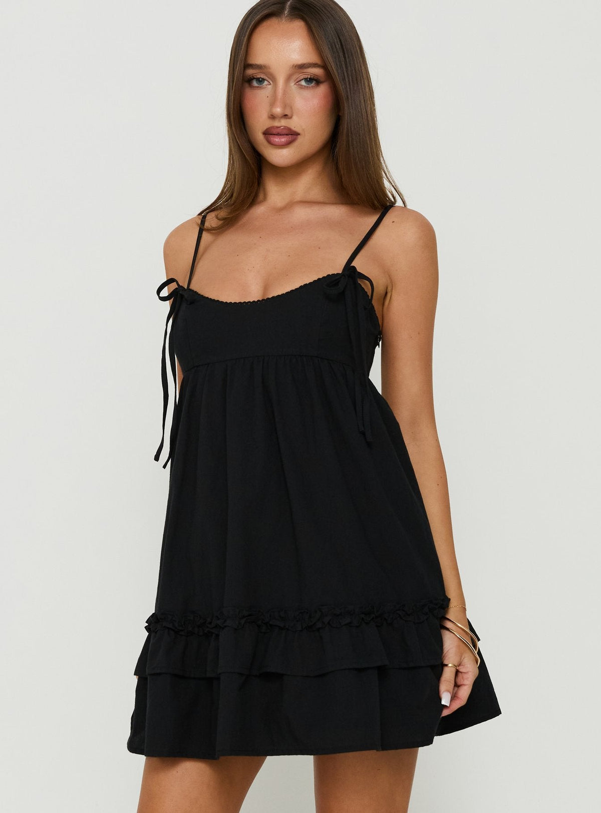 #NOVERA - Vestido Mini Vigo Negro Babydoll -