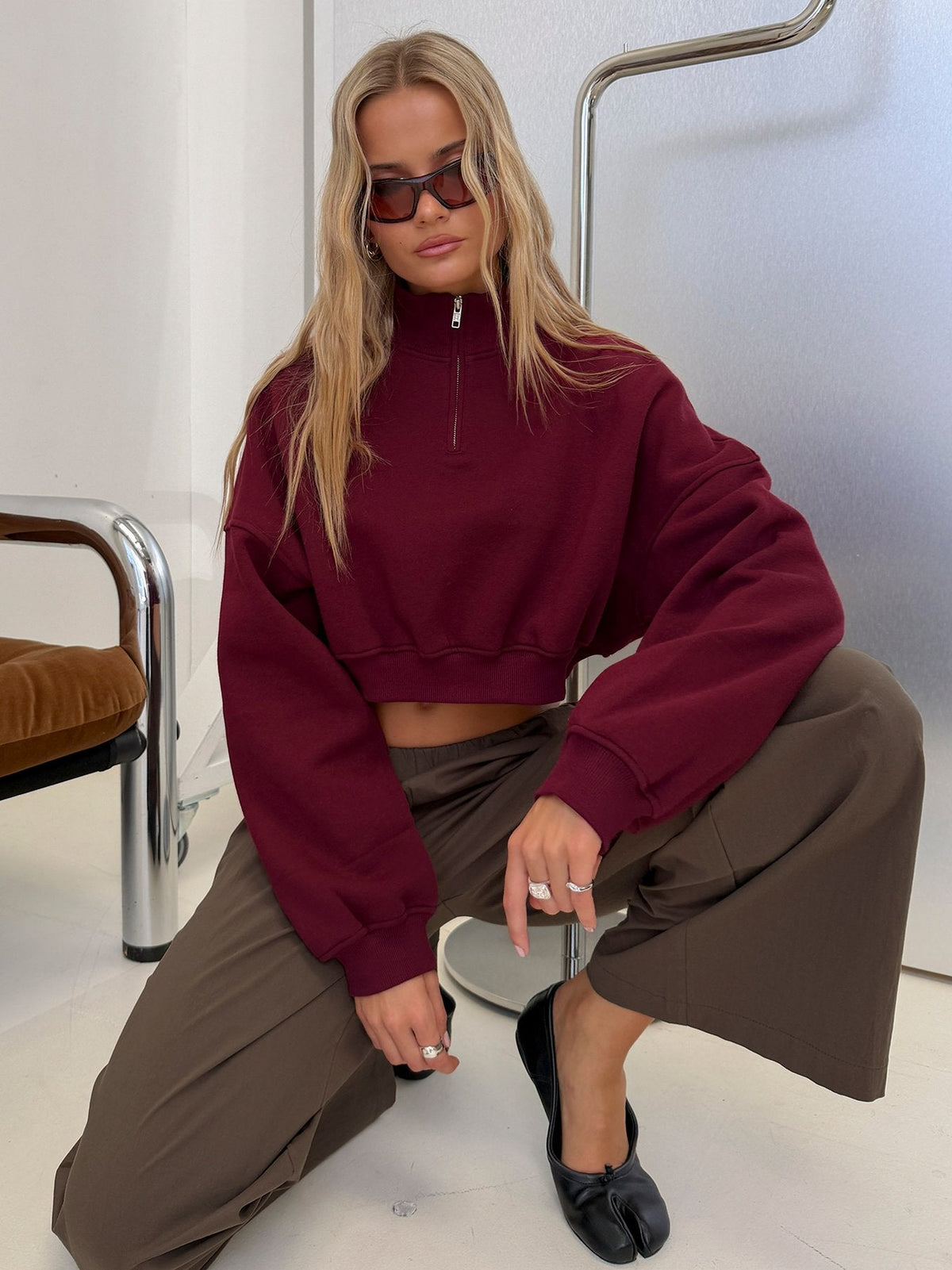 #NOVERA - Jersey Astridd Cereza Tobillero Crop -