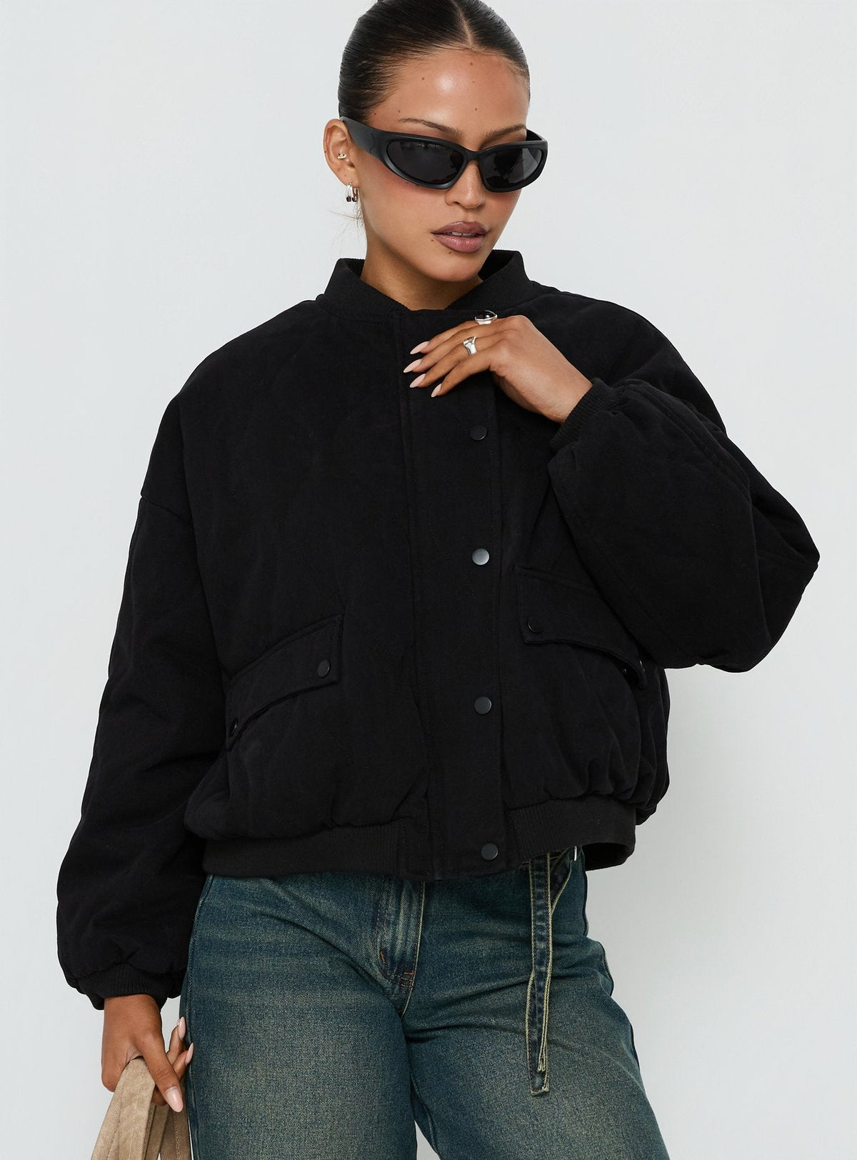 #NOVERA - Chaqueta Alba Negra Acolchada -