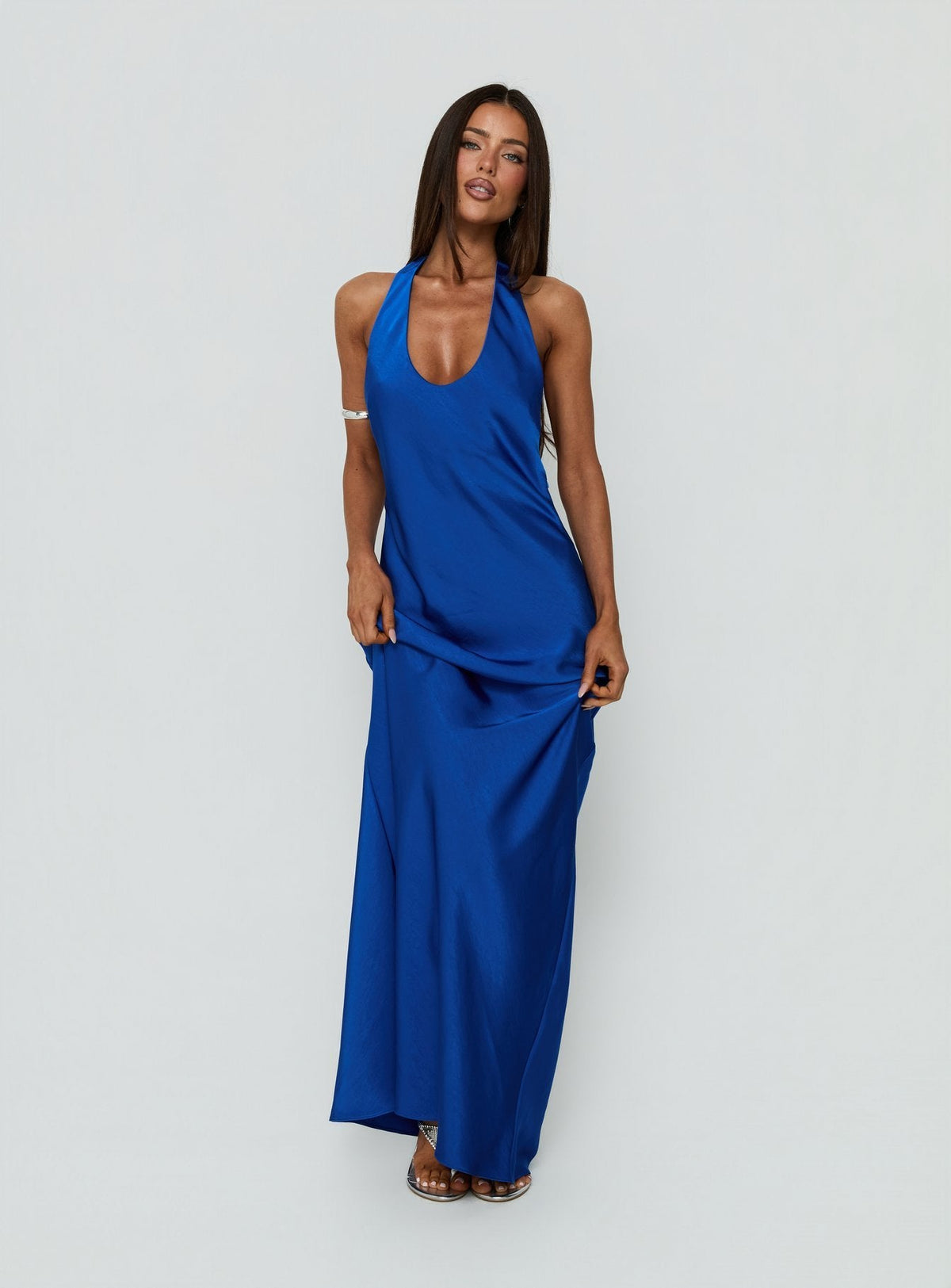 #NOVERA - Vestido Largo Ubrique Azul Halter -