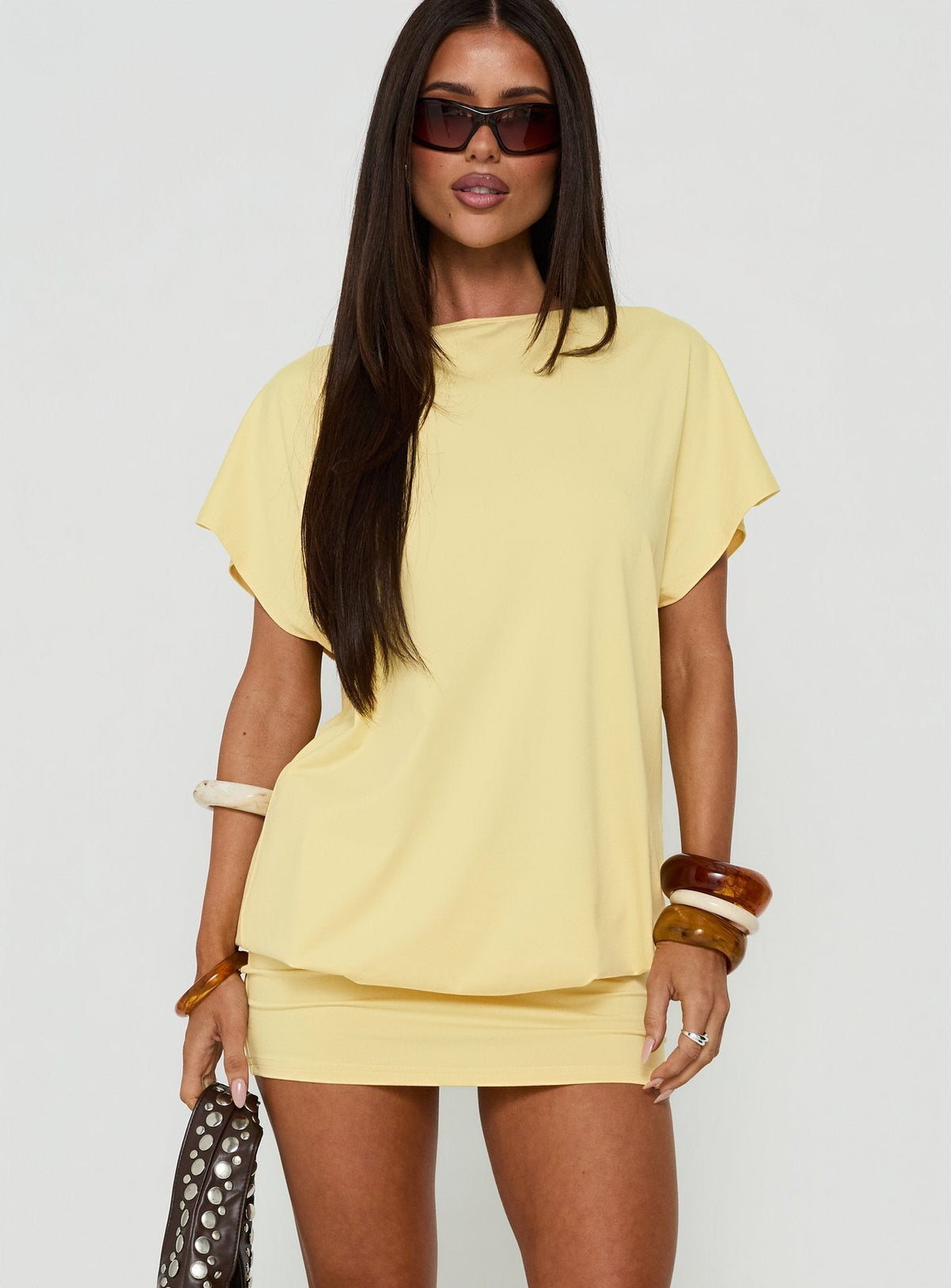 #NOVERA - Vestido Mini Gysello Amarillo -