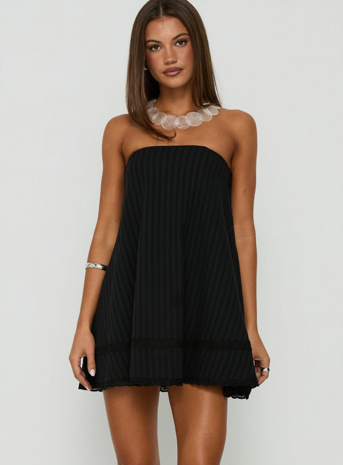 #NOVERA - Vestido Mini Gypsea Negro Palabra de Honor -