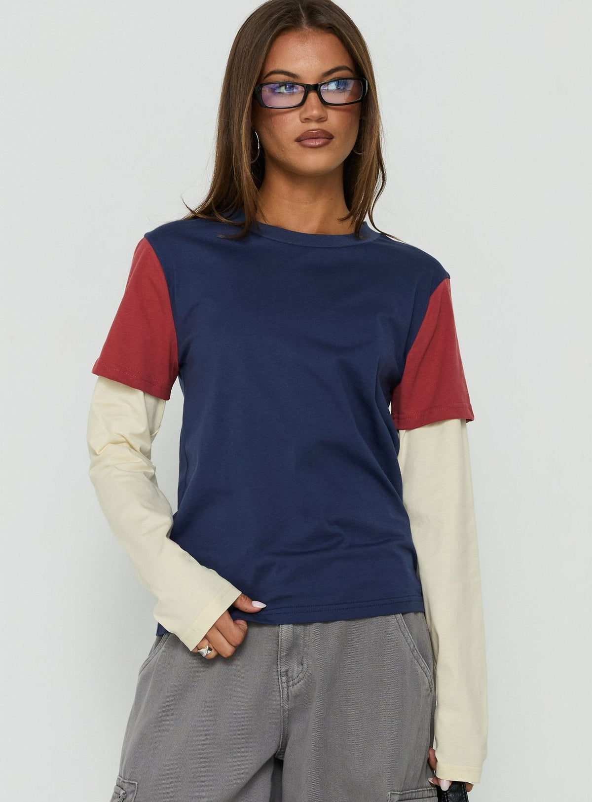 #NOVERA - Top Palencia Multicolor de Manga Larga -