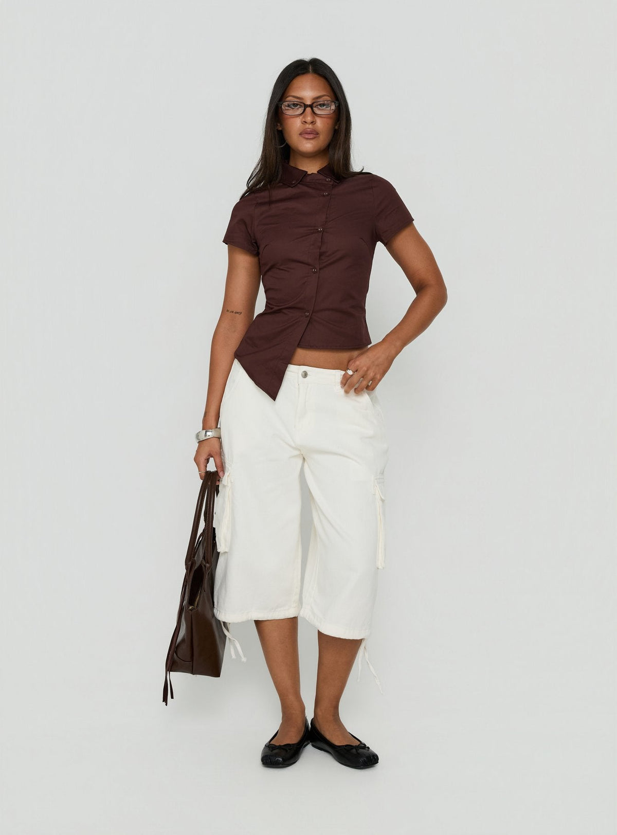 #NOVERA - Shorts Hudsen Crema Largos Cargo -