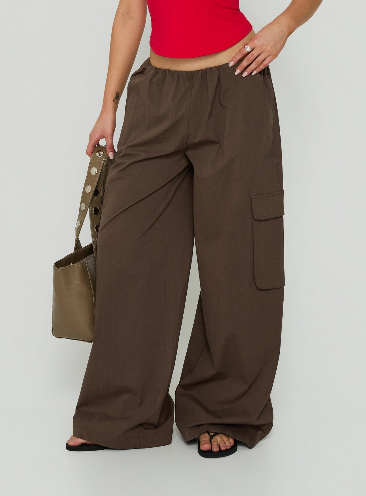 #NOVERA - Pantalón Lunea Marrón Cargo -