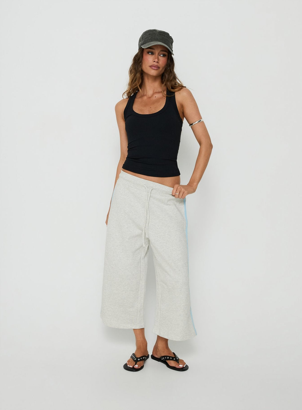 #NOVERA - Pantalón de Chándal Dojo Gris Jaspeado Tobillero -