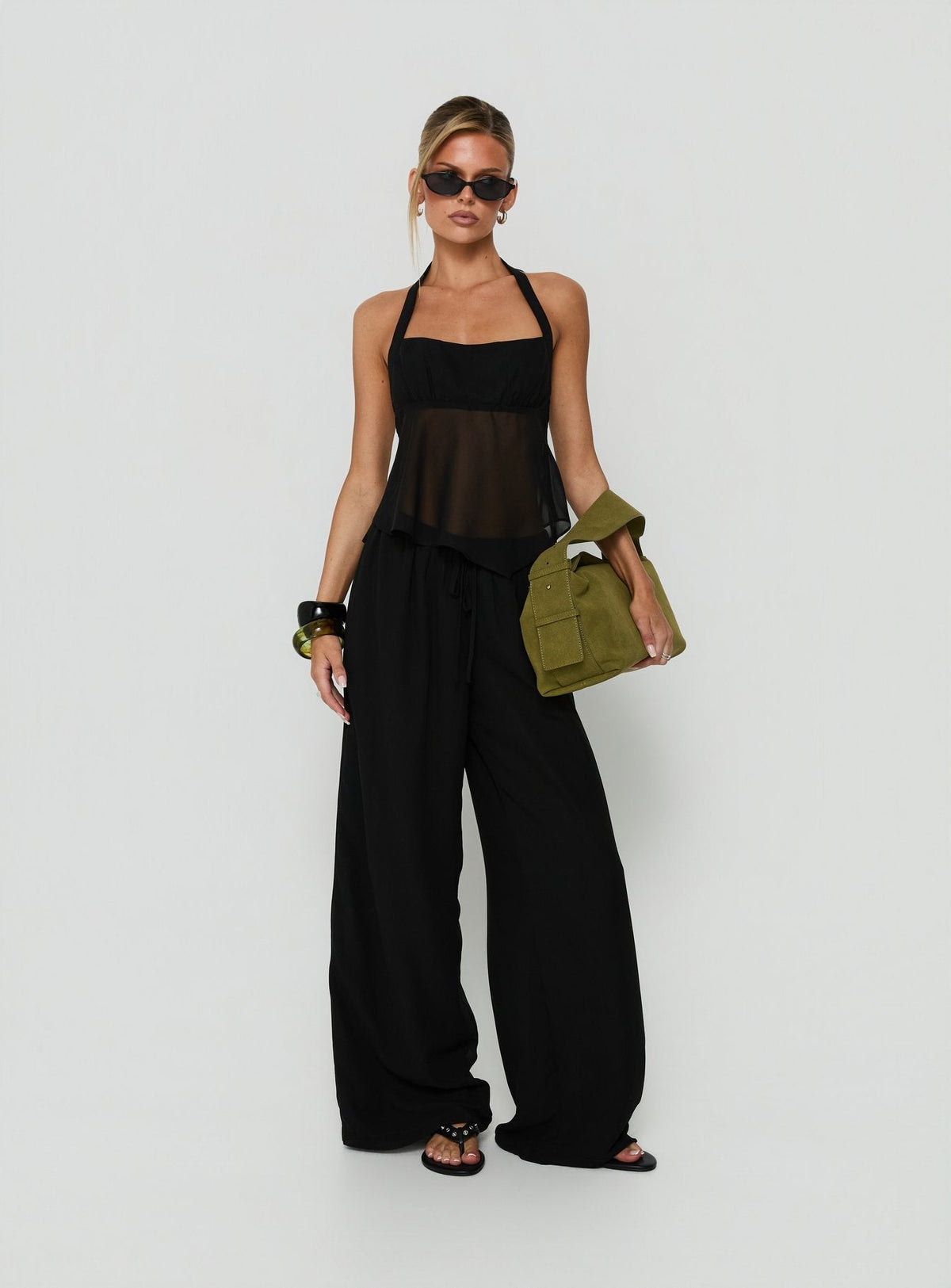 #NOVERA - Top Ariadna Negro Halter -