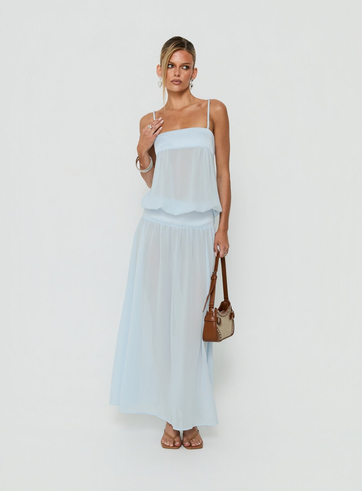 #NOVERA - Vestido Largo Gracia Blouson Azul -