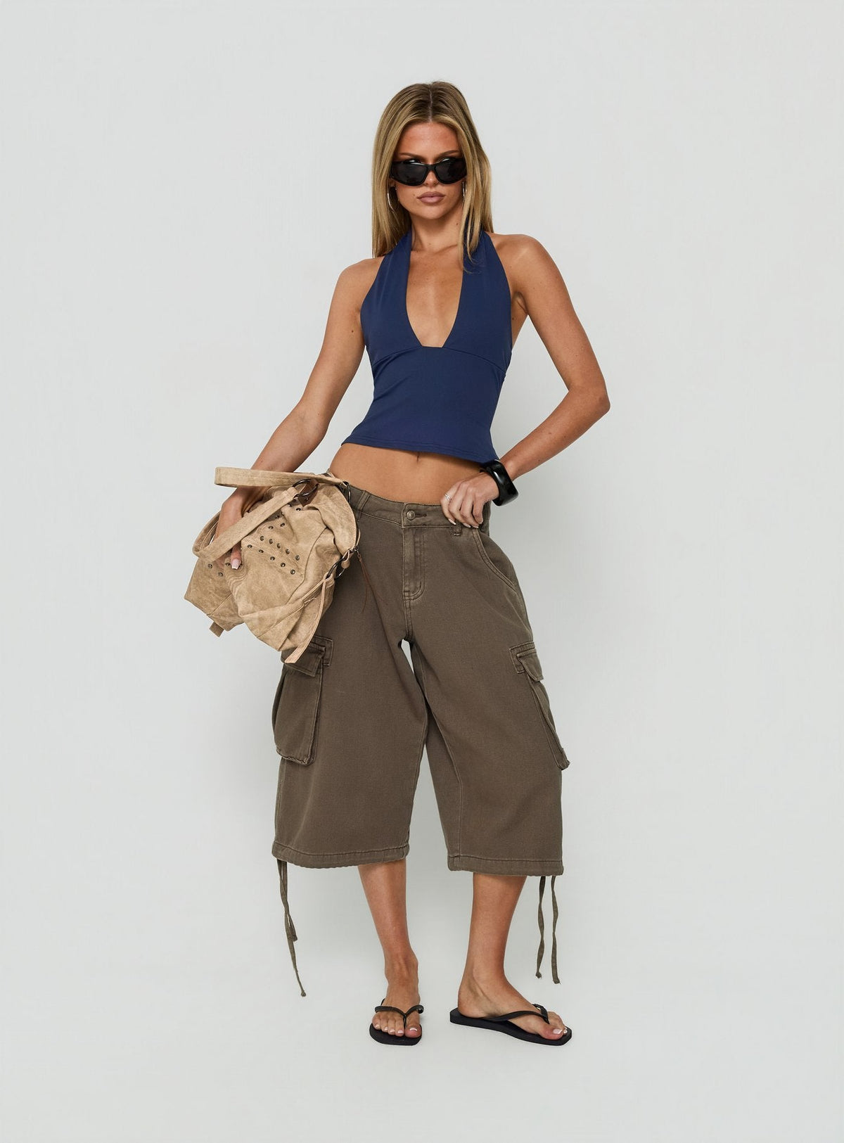 #NOVERA - Camiseta de Tirantes Define Azul Marino Halter -