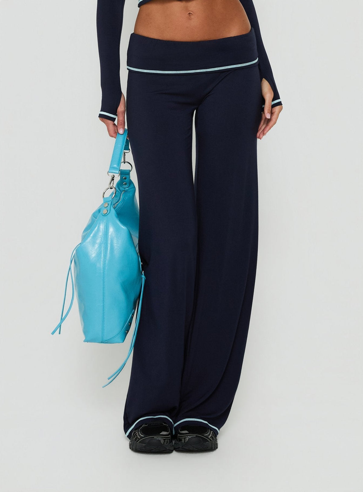 #NOVERA - Pantalón Kimberlyn Azul Marino de Pierna Recta -