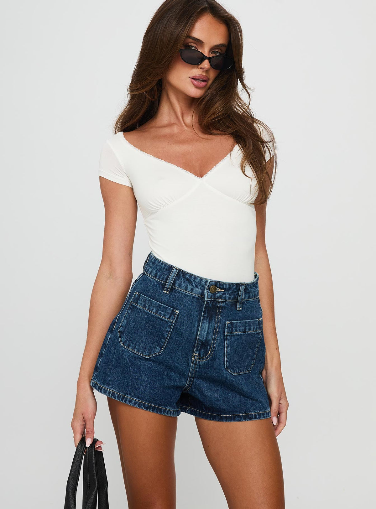 #NOVERA - Shorts Berta Azul Denim -