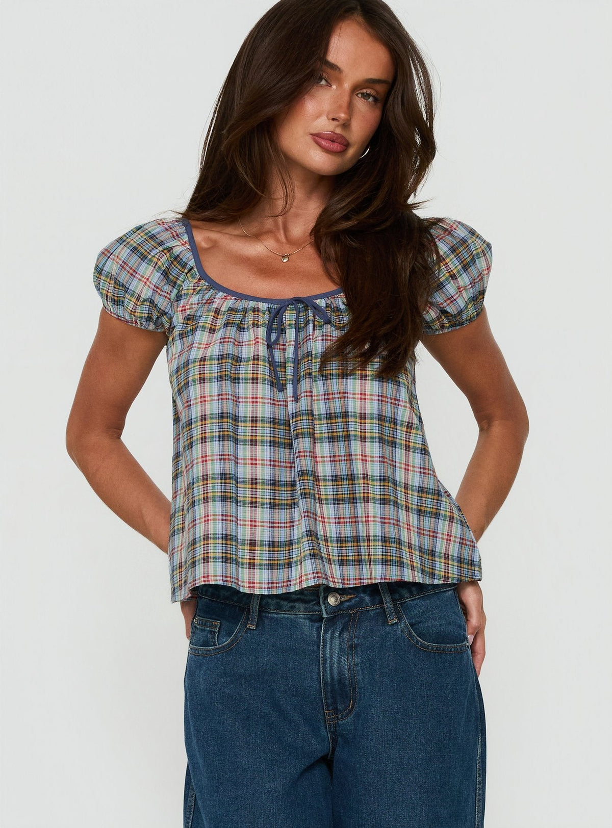 #NOVERA - Top Luisetta Azul Babydoll -