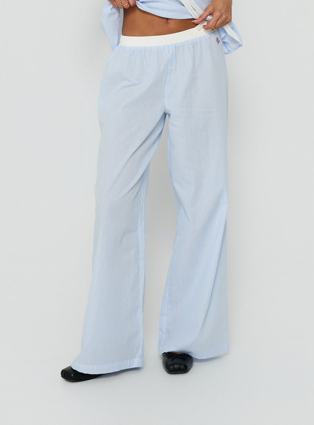 #NOVERA - Pantalón Meava Azul de Rayas -