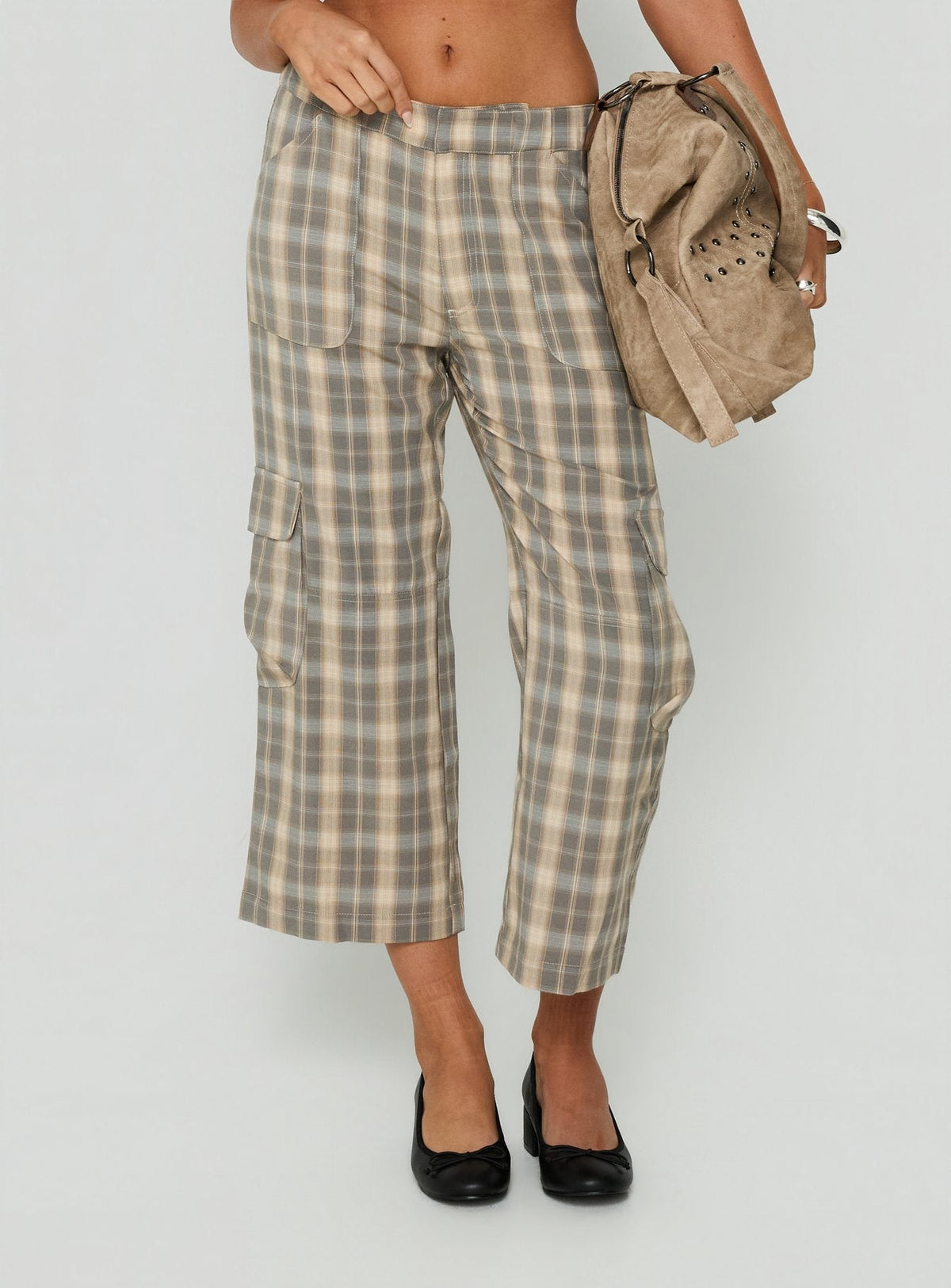 #NOVERA - Pantalón Indee de Cuadros Crop Cargo -