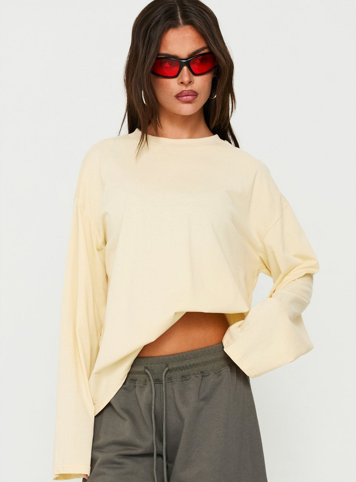 #NOVERA - Top Luna Amarillo Mantequilla Amarillo de Manga Larga -