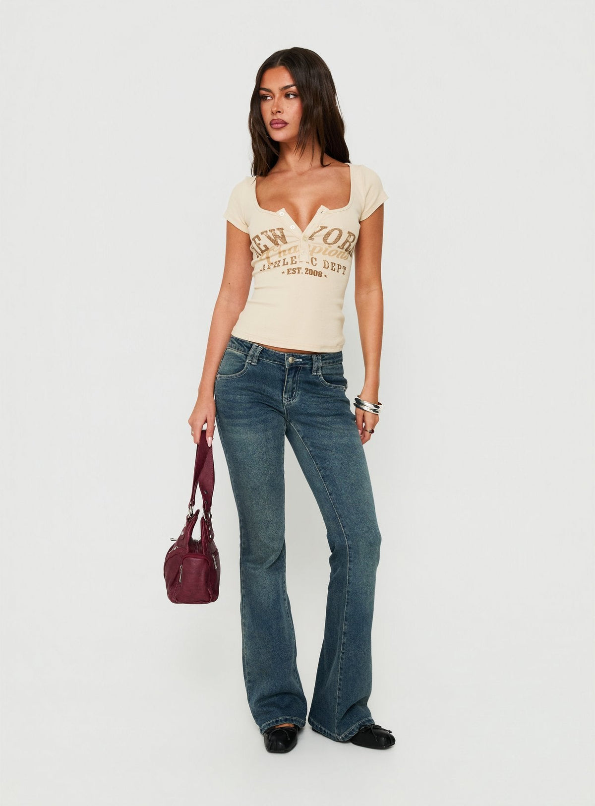 #NOVERA - Top Olivie Multicolor Estampada de Manga Corta -