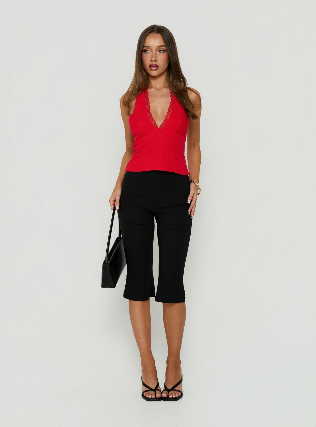 #NOVERA - Top No Rojo de Encaje Halter -