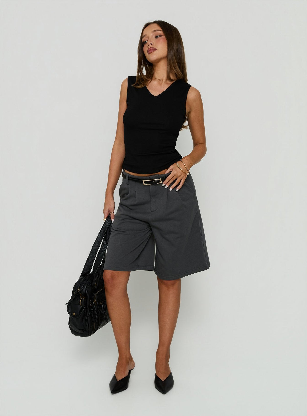 #NOVERA - Shorts Charlea Gris Antracita Polar Sastre -