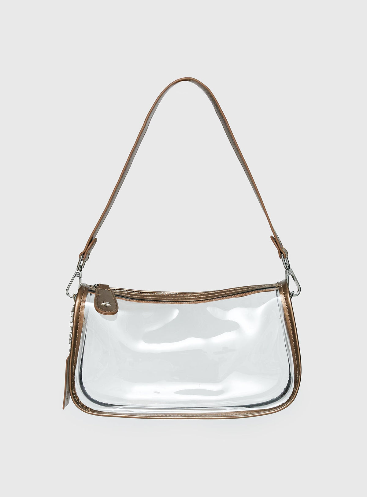 #NOVERA - Bolso de Hombro Rommily Transparente y Bronce -