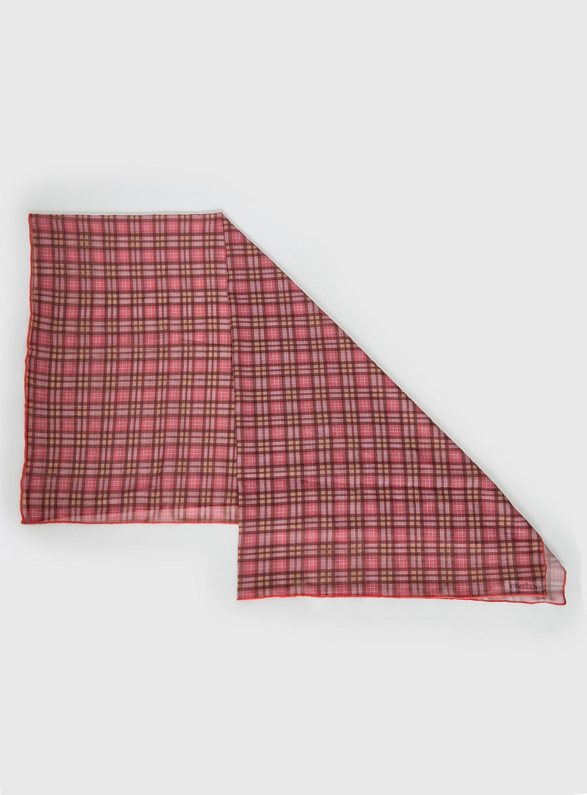 #NOVERA - Pañuelo Malena Rosa de Cuadros de Gasa -