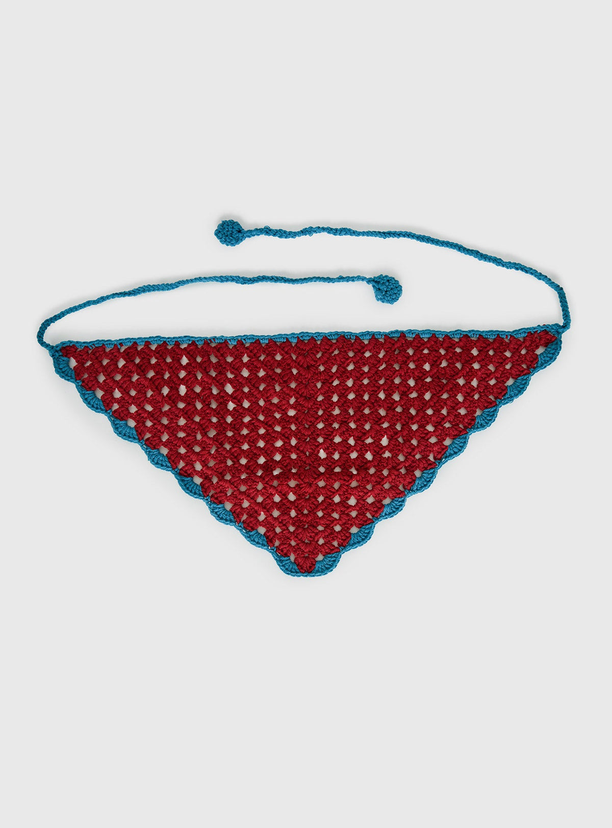 #NOVERA - Pañuelo Zeea Rojo y Azul de Punto -
