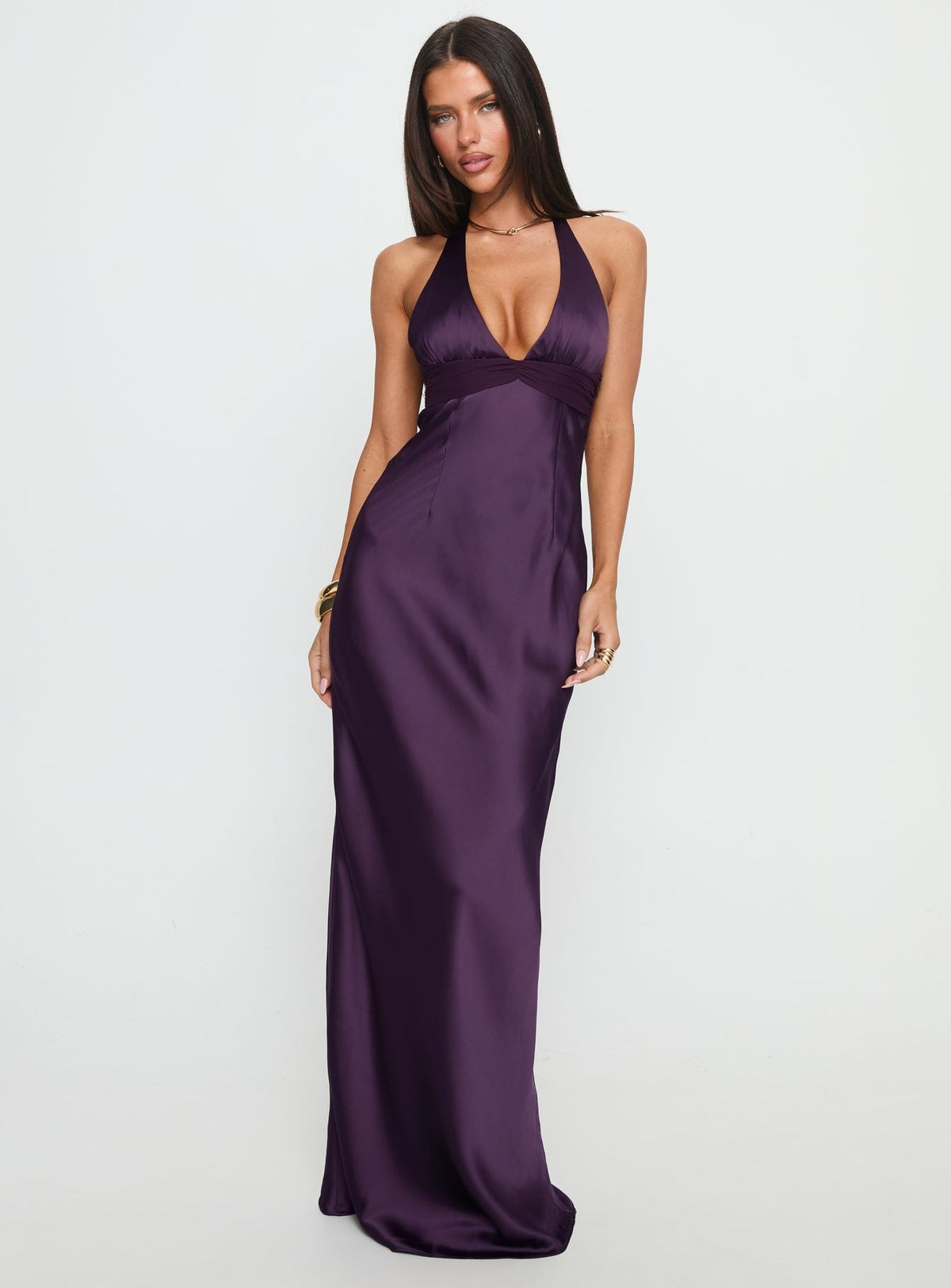 #NOVERA - Vestido Largo Odyssa Morado Halter -