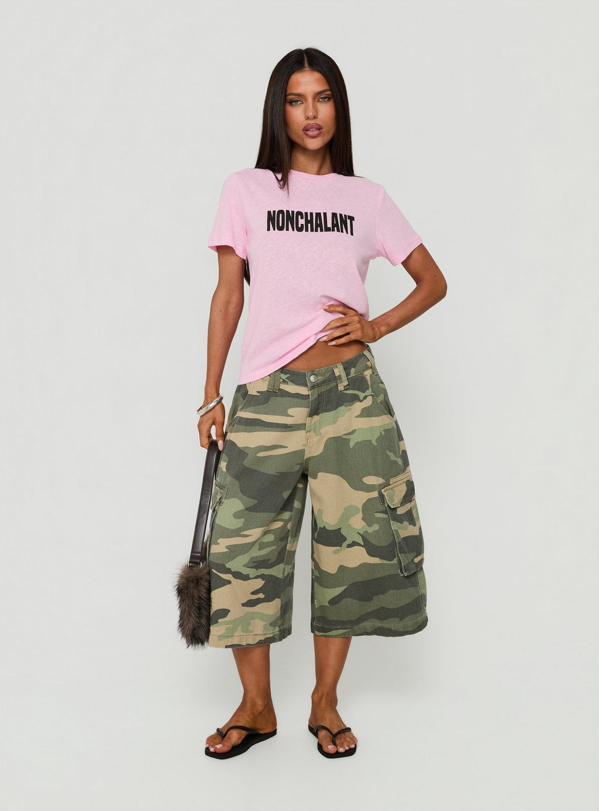 #NOVERA - Camiseta Medina Rosa Estampada Holgada -
