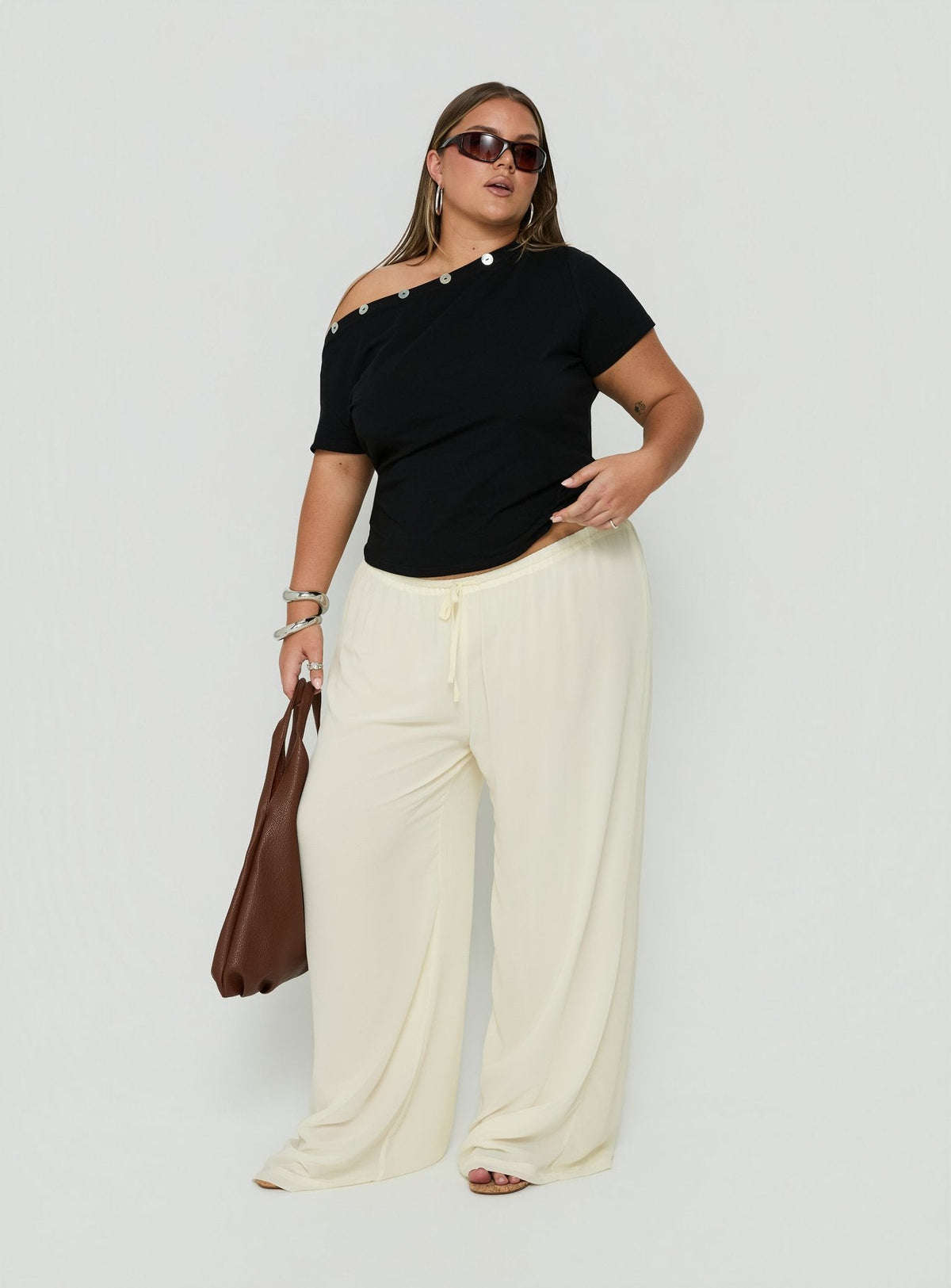 #NOVERA - Pantalón Ariadna Amarillo Talla Grande -