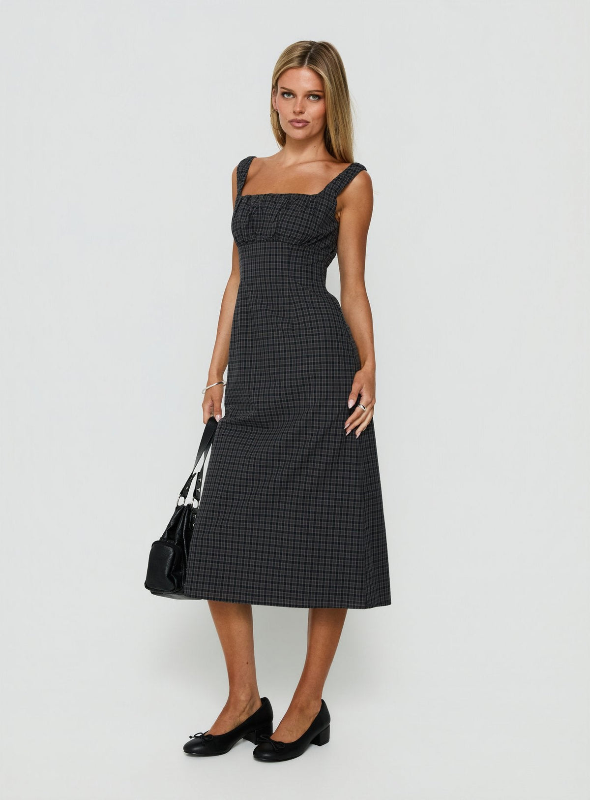 #NOVERA - Vestido Midi Donnamarie de Cuadros -