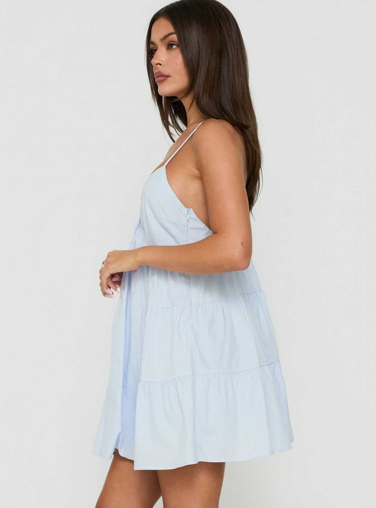 #NOVERA - Vestido Mini Giordana Vneck Azul Babydoll -