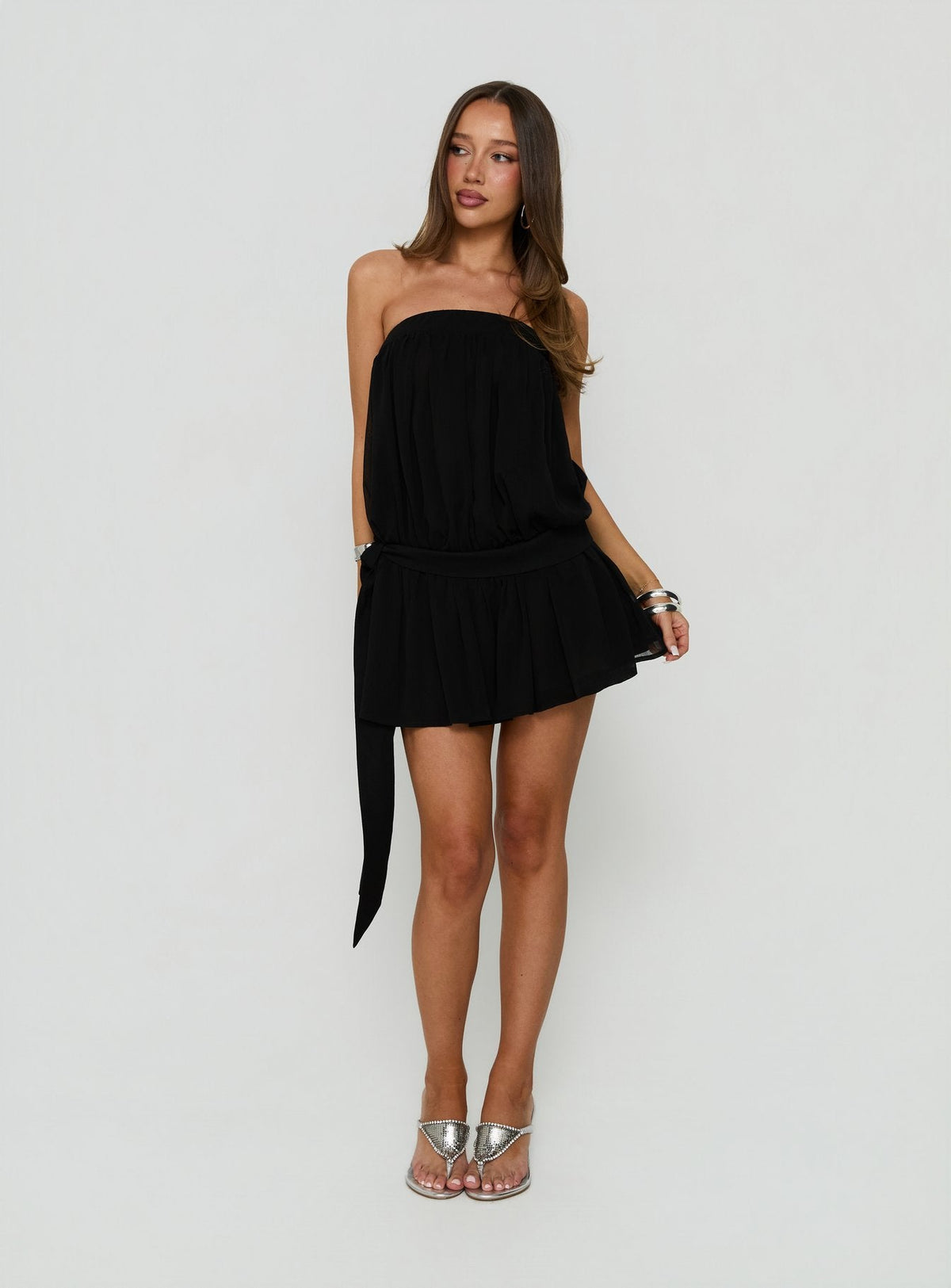 #NOVERA - Vestido Mini Leyre Negro Palabra de Honor -