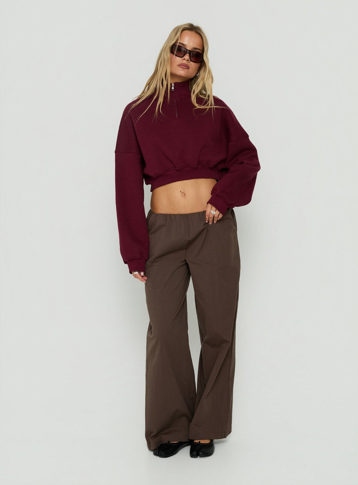 #NOVERA - Jersey Astridd Cereza Tobillero Crop -