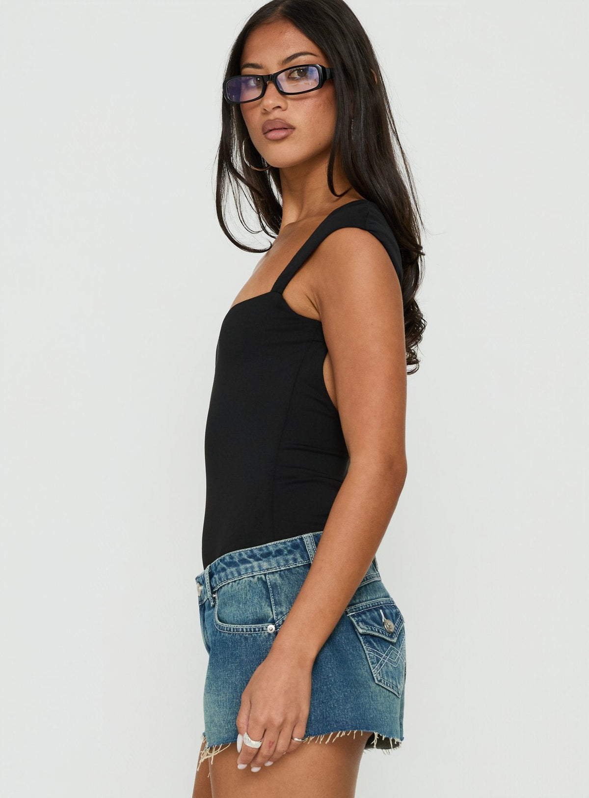 #NOVERA - Body Fabienna Negro de Escote Redondo de Manga Corta -