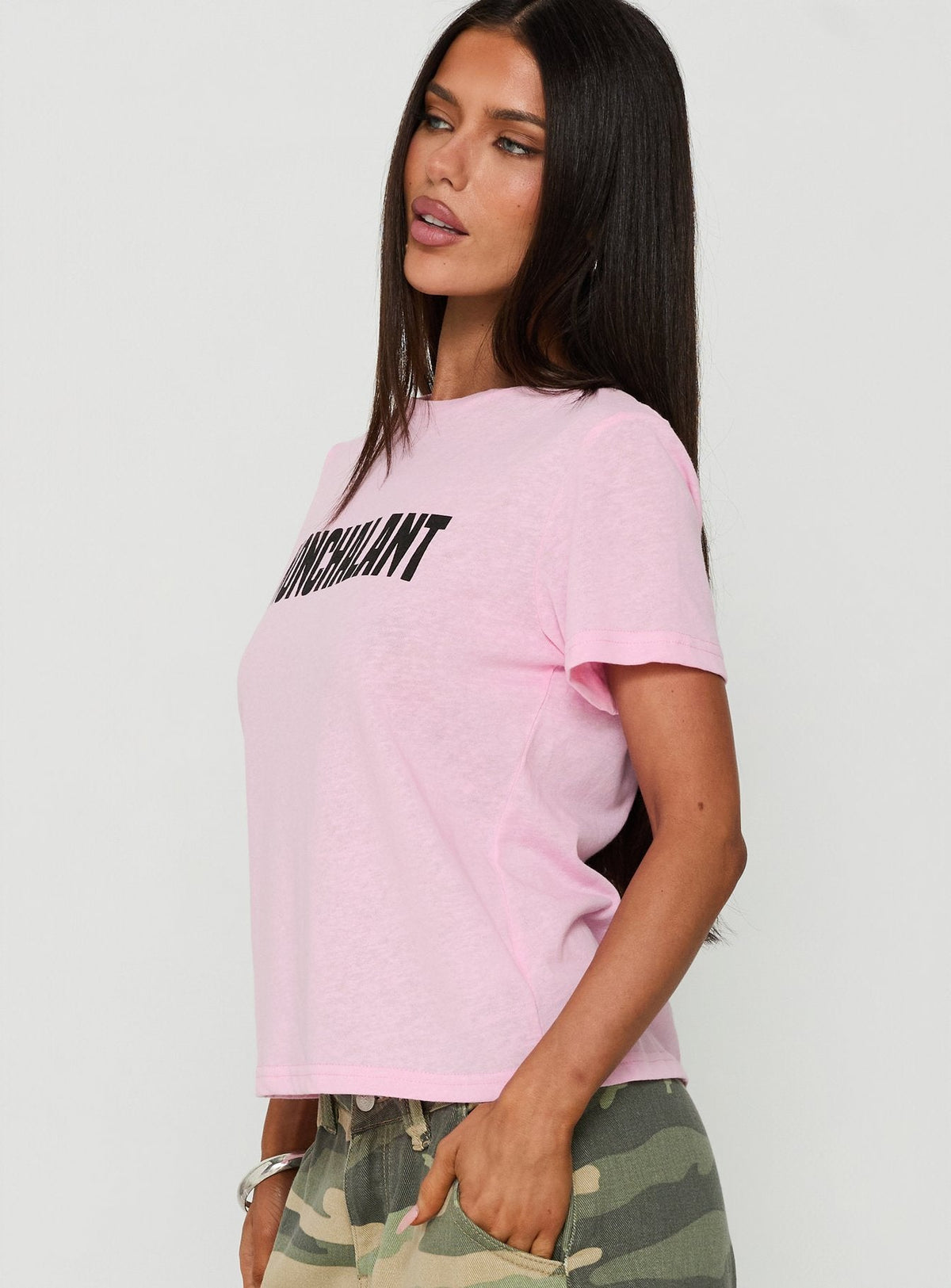 #NOVERA - Camiseta Medina Rosa Estampada Holgada -