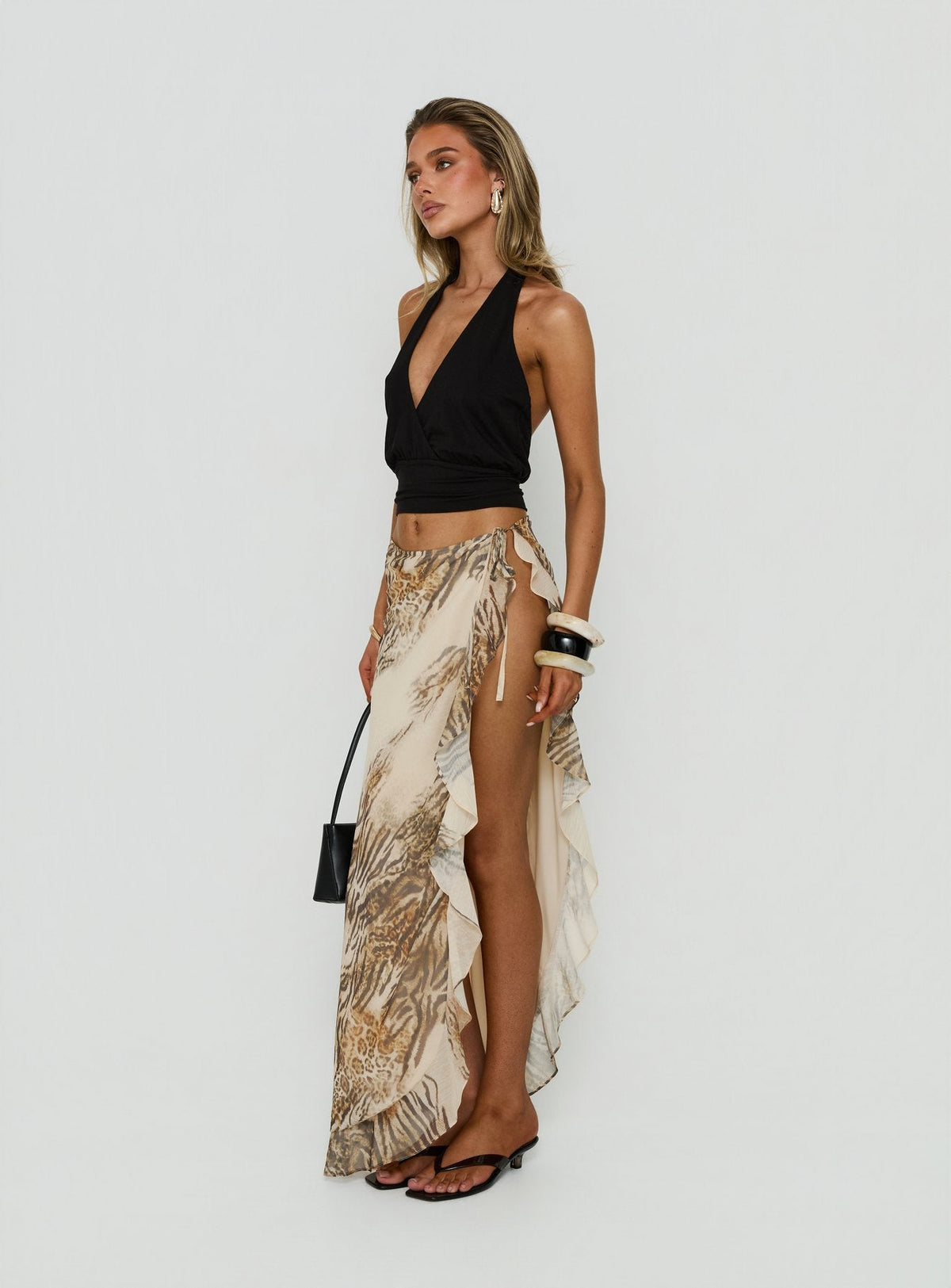 #NOVERA - Falda Larga Argenzia Sarong Multicolor Animal Print -