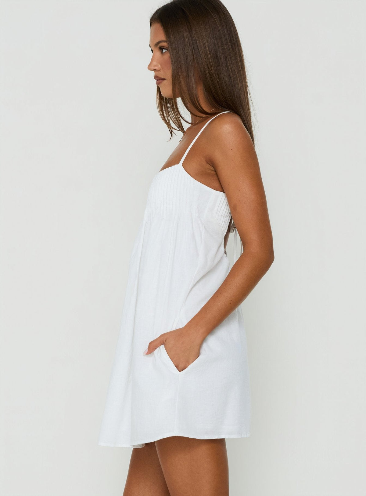 #NOVERA - Vestido Mini Me Blanco Babydoll -
