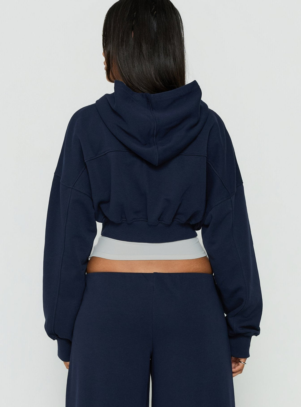 #NOVERA - Sudadera con Capucha Lanna Azul Marino Polar con Cremallera -