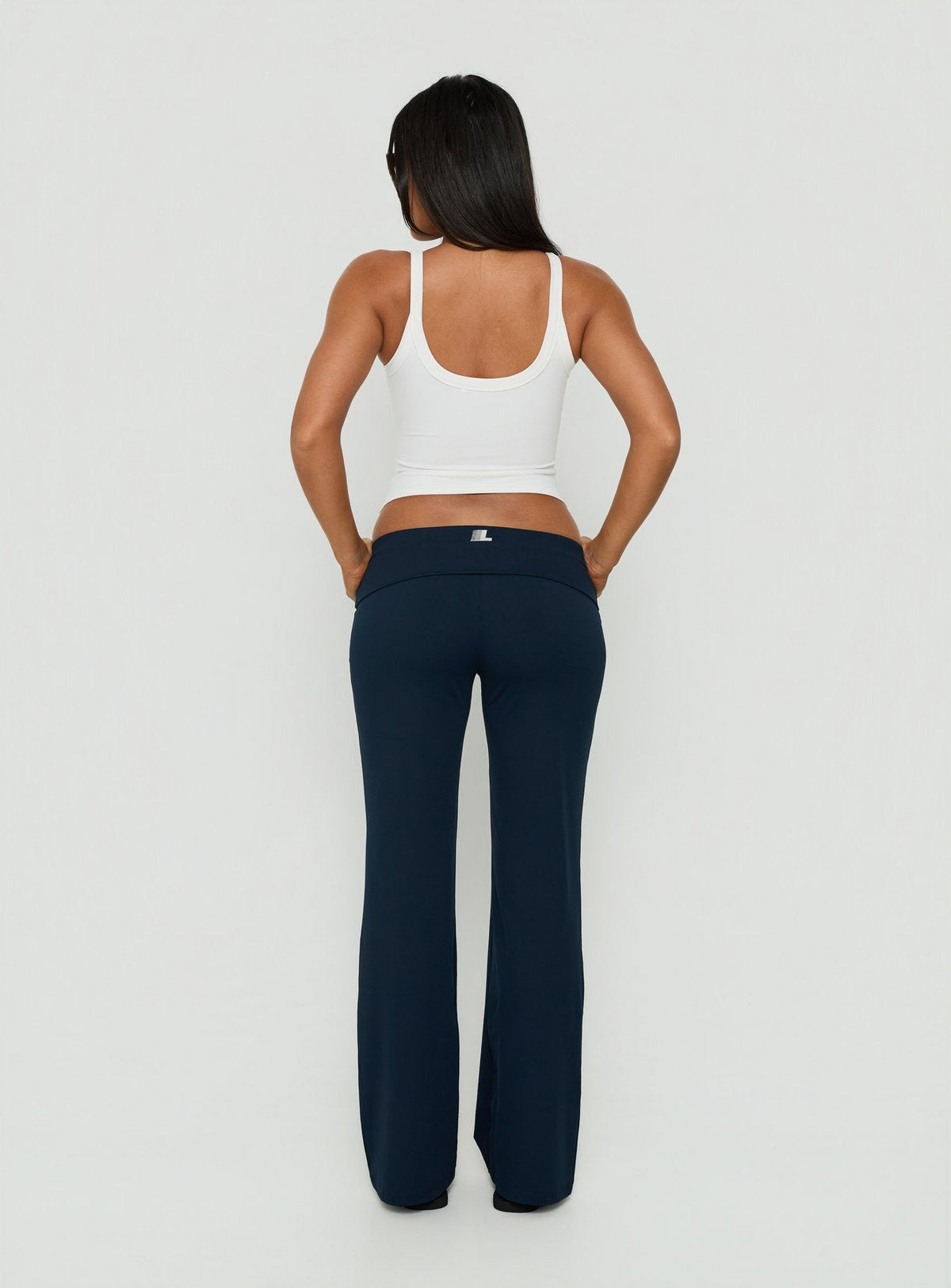#NOVERA - Pantalón Zoe Azul Marino de Rayas de Pierna Recta -