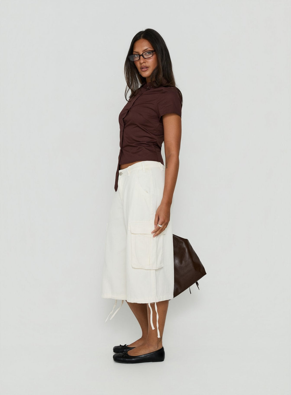 #NOVERA - Shorts Hudsen Crema Largos Cargo -