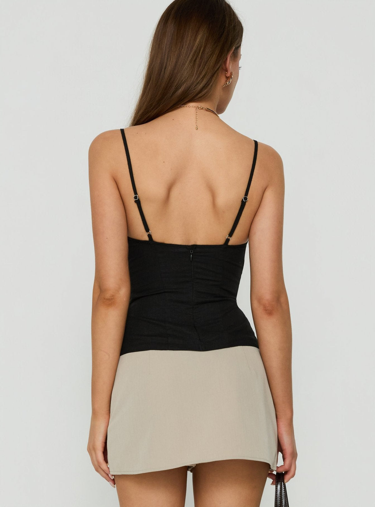 #NOVERA - Top Elsea Negro Estructurado -