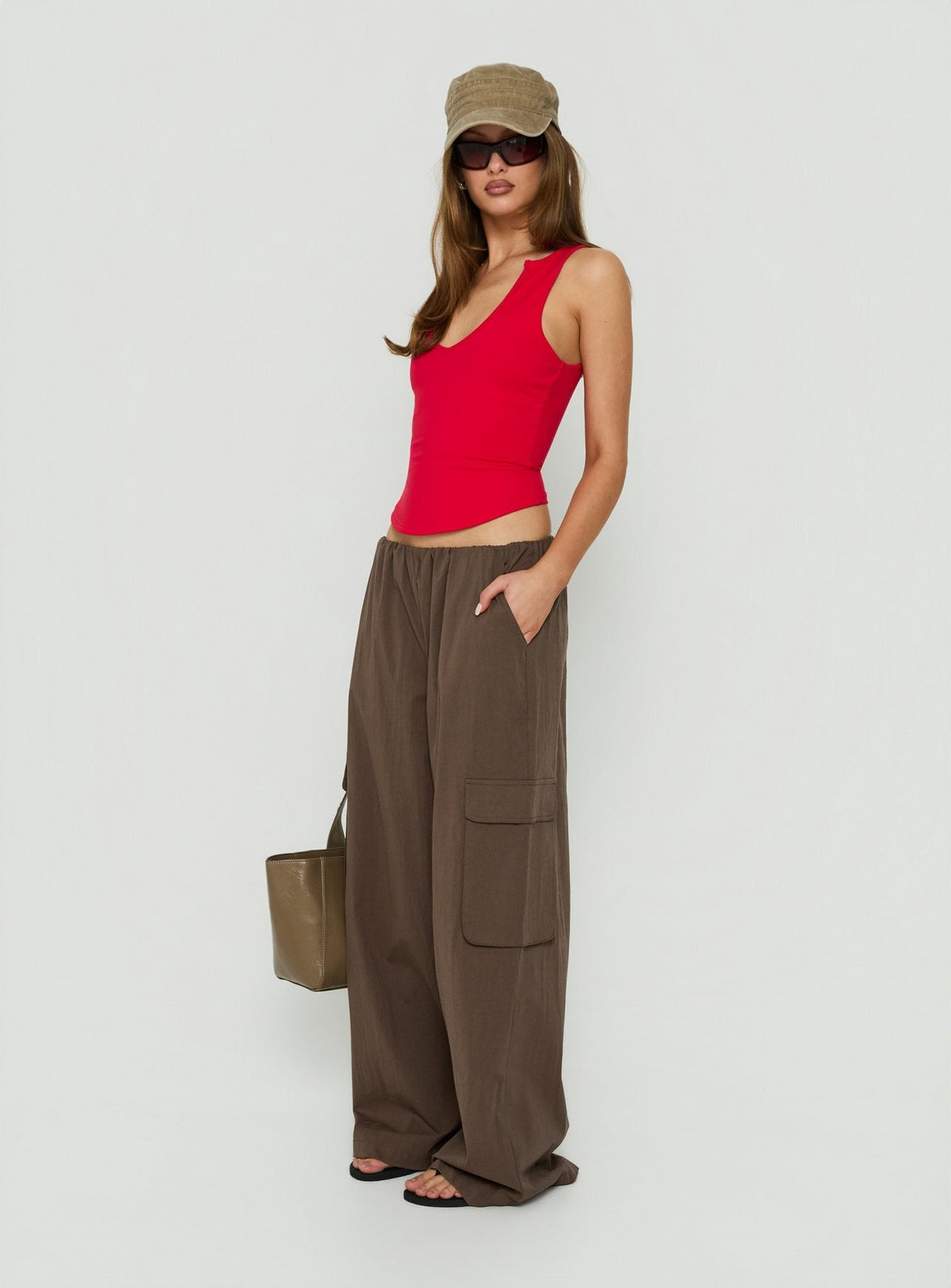 #NOVERA - Pantalón Lunea Marrón Cargo -