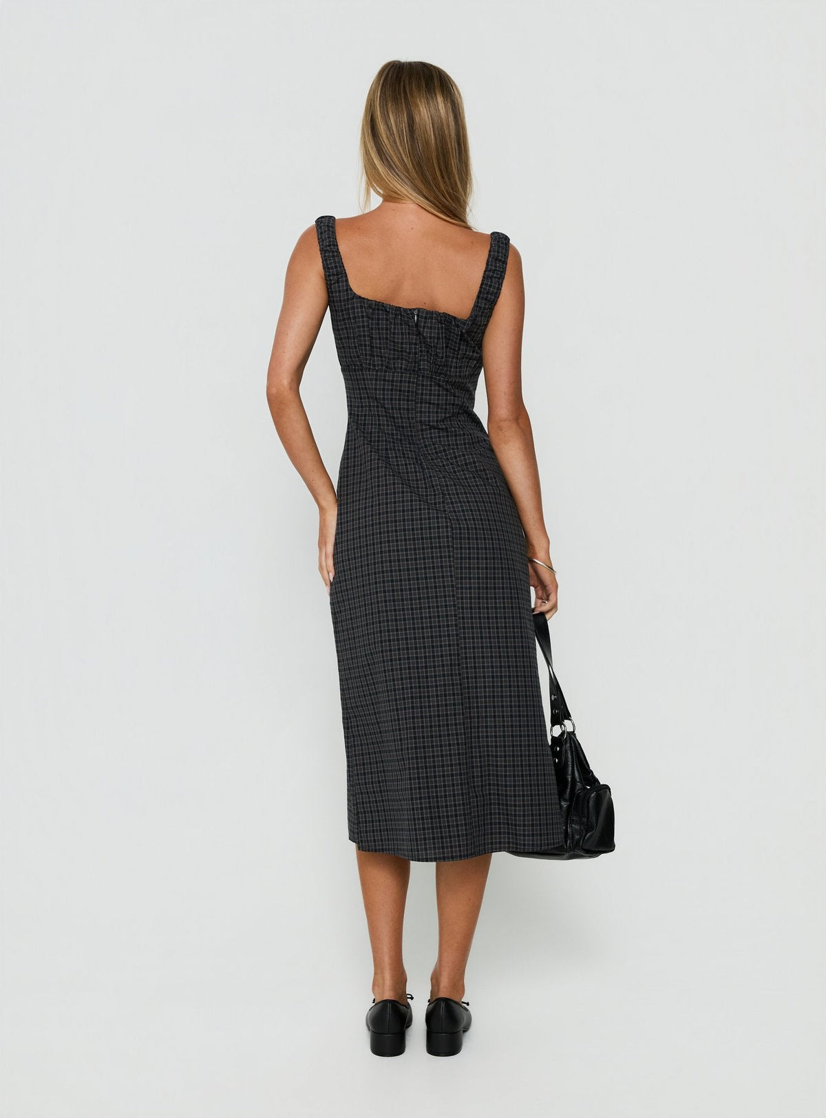 #NOVERA - Vestido Midi Donnamarie de Cuadros -