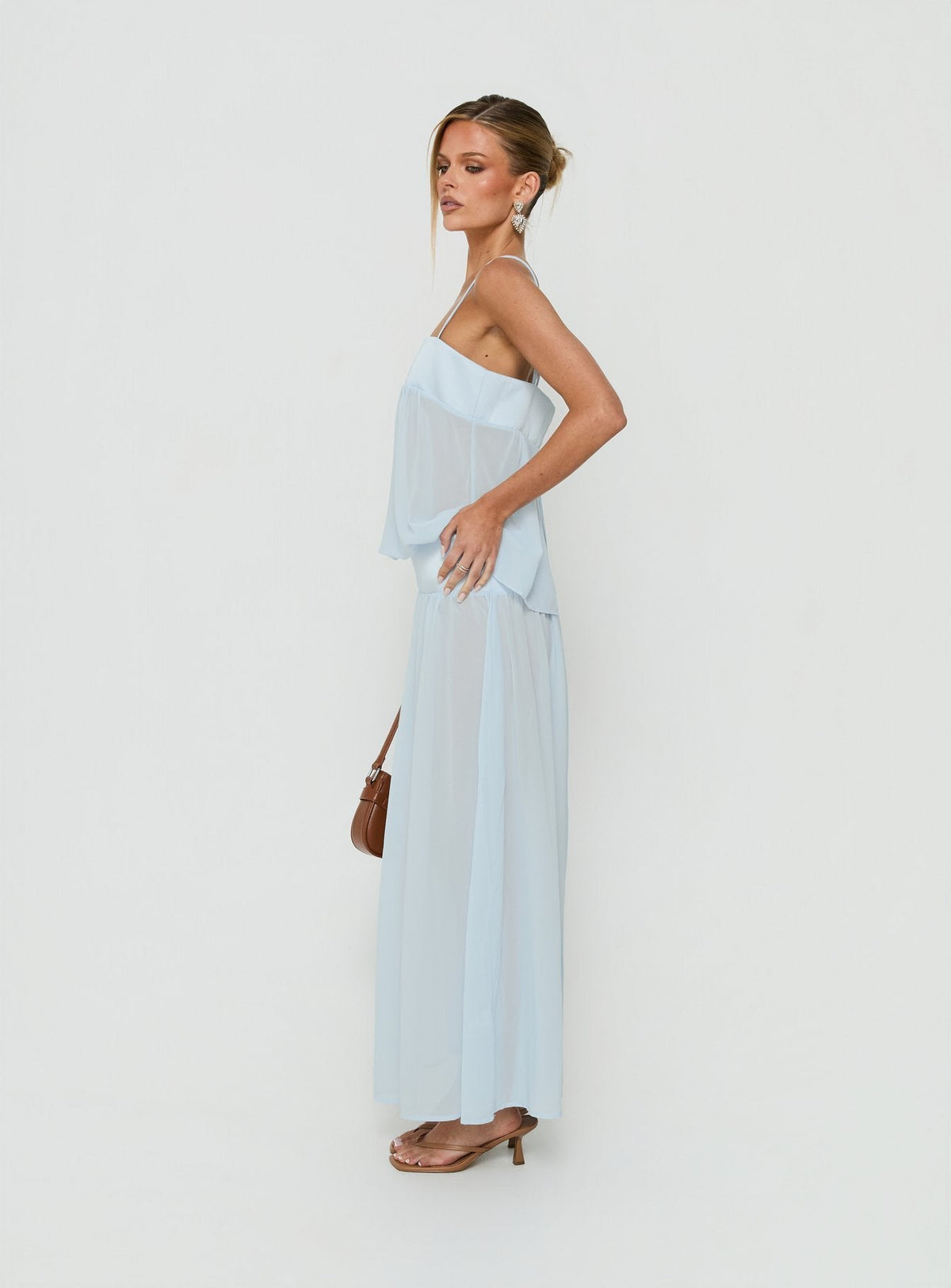 #NOVERA - Vestido Largo Gracia Blouson Azul -