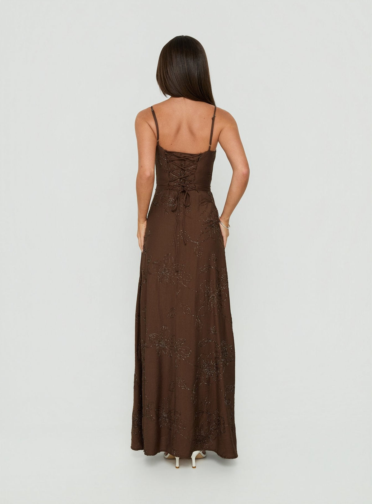 #NOVERA - Vestido Largo Zaragoza Marrón -