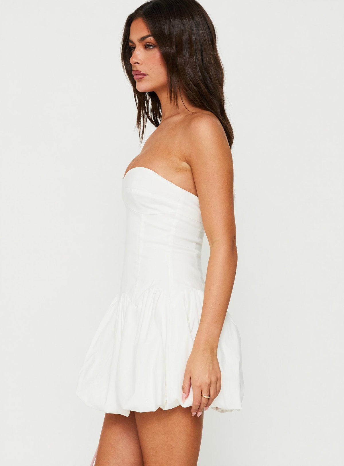 #NOVERA - Vestido Mini Celestie Blanco Palabra de Honor -